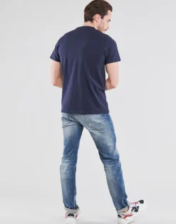 T-shirts & Polos^Guess - TRIESLEY CN SS TEE Marine