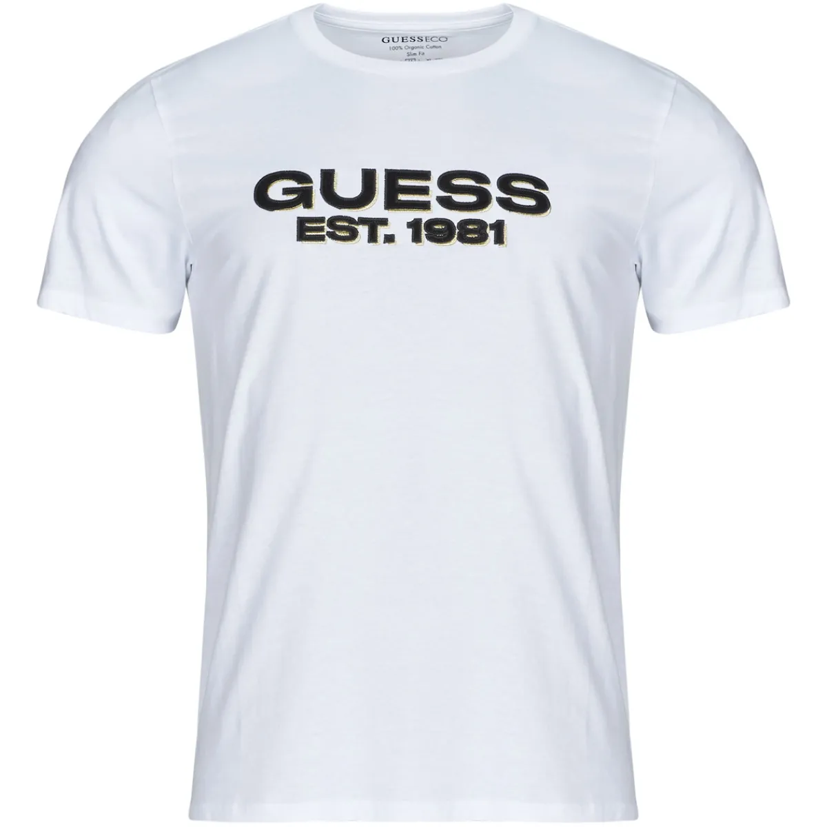 T-shirts & Polos^Guess - VELVET LOGO Blanc