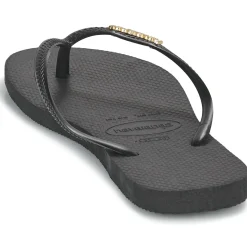 Tongs^Havaianas - SLIM LOGO METALLIC Noir