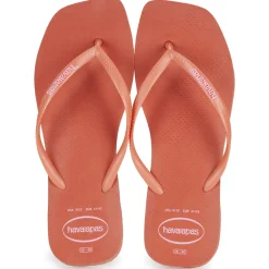 Tongs^Havaianas - SLIM SQUARE LOGO POP UP Rose