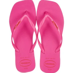 Tongs^Havaianas - SLIM SQUARE LOGO POP UP Rose