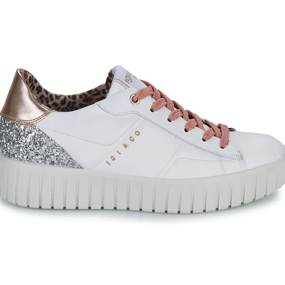 Baskets Mode^IgI&CO - D.ARES GREEN Blanc