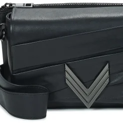 Besaces / Sacs Bandoulière^Ikks - 111 CUIR DRAPE Noir