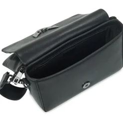Besaces / Sacs Bandoulière^Ikks - 111 CUIR DRAPE Noir
