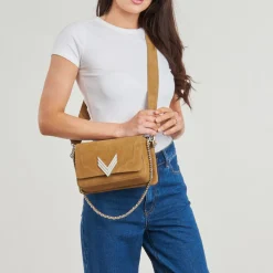 Besaces / Sacs Bandoulière^Ikks - 111 WESTERN COL DECOUPE SUEDE Camel