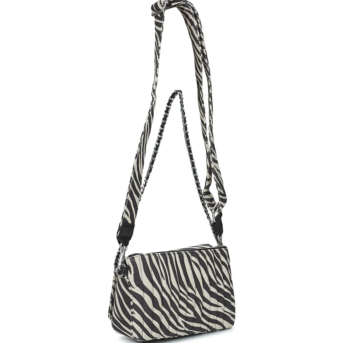 Besaces / Sacs Bandoulière^Ikks - 111 ZEBRE TOILE COTON IMPRIME