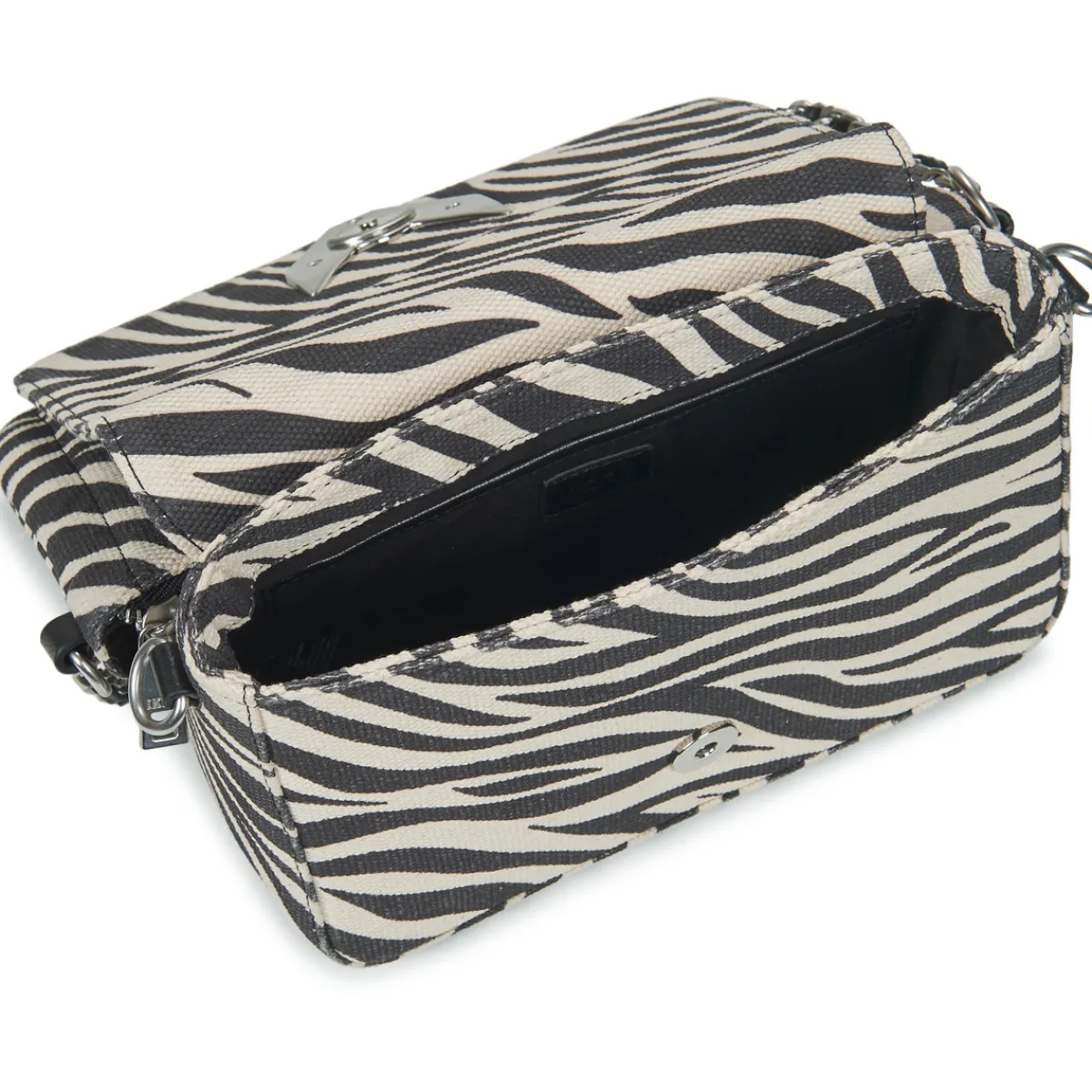 Besaces / Sacs Bandoulière^Ikks - 111 ZEBRE TOILE COTON IMPRIME
