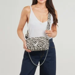 Besaces / Sacs Bandoulière^Ikks - 111 ZEBRE TOILE COTON IMPRIME