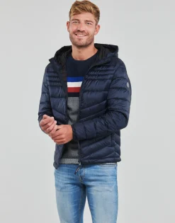 Manteaux^Jack & Jones - JJEHERO PUFFER HOOD Marine