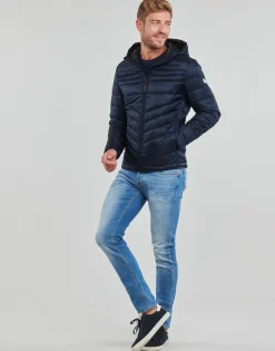 Manteaux^Jack & Jones - JJEHERO PUFFER HOOD Marine