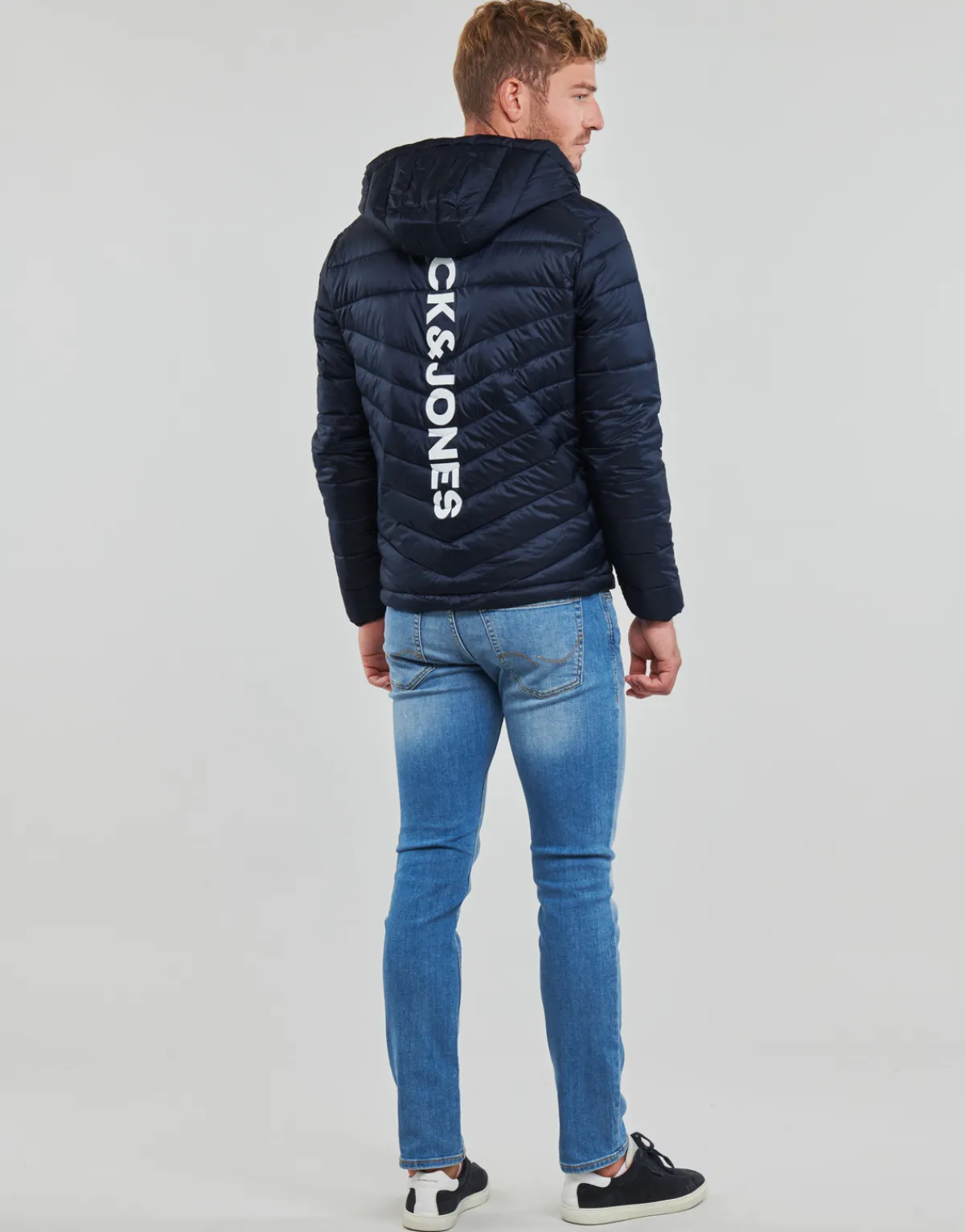 Manteaux^Jack & Jones - JJEHERO PUFFER HOOD Marine
