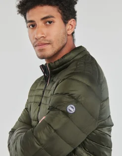 Manteaux^Jack & Jones - JJEHERO PUFFER COLLAR Kaki