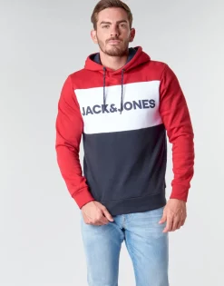 Sweats & Polaires^Jack & Jones - JJELOGO BLOCKING Rouge