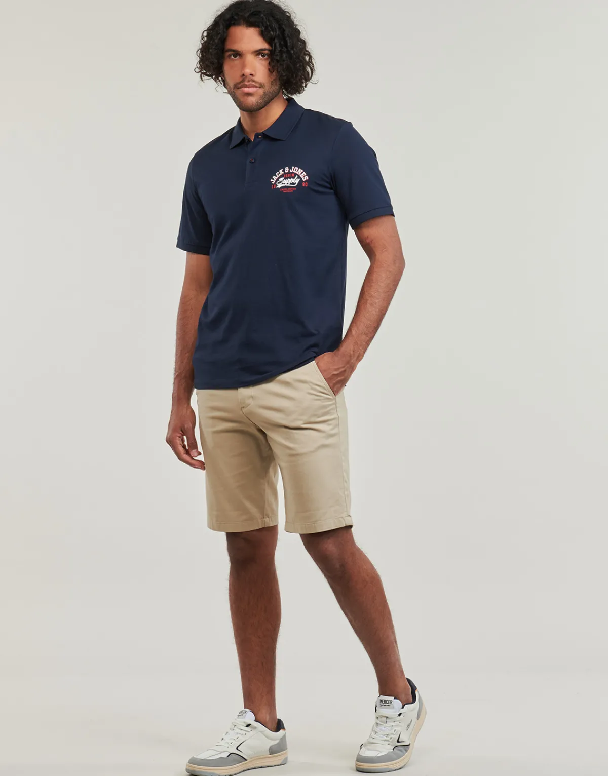 T-shirts & Polos^Jack & Jones - JJELOGO POLO SS 2 COL SS24 SN Marine
