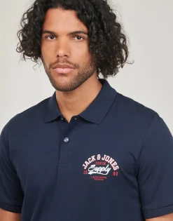 T-shirts & Polos^Jack & Jones - JJELOGO POLO SS 2 COL SS24 SN Marine