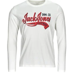 T-shirts & Polos^Jack & Jones - JJELOGO TEE LS O-NECK 2 COL AW23 SN Blanc