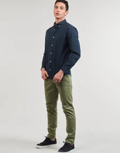 Chemises^Jack & Jones - JJEOXFORD SHIRT LS Marine