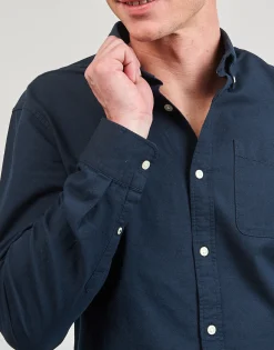 Chemises^Jack & Jones - JJEOXFORD SHIRT LS Marine