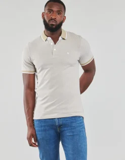 T-shirts & Polos^Jack & Jones - JJEPAULOS POLO SS Beige