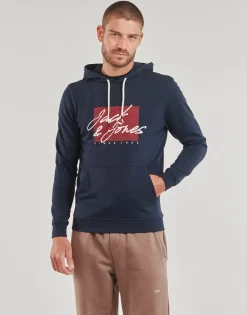 Sweats & Polaires^Jack & Jones - JJZURI SWEAT HOOD Marine