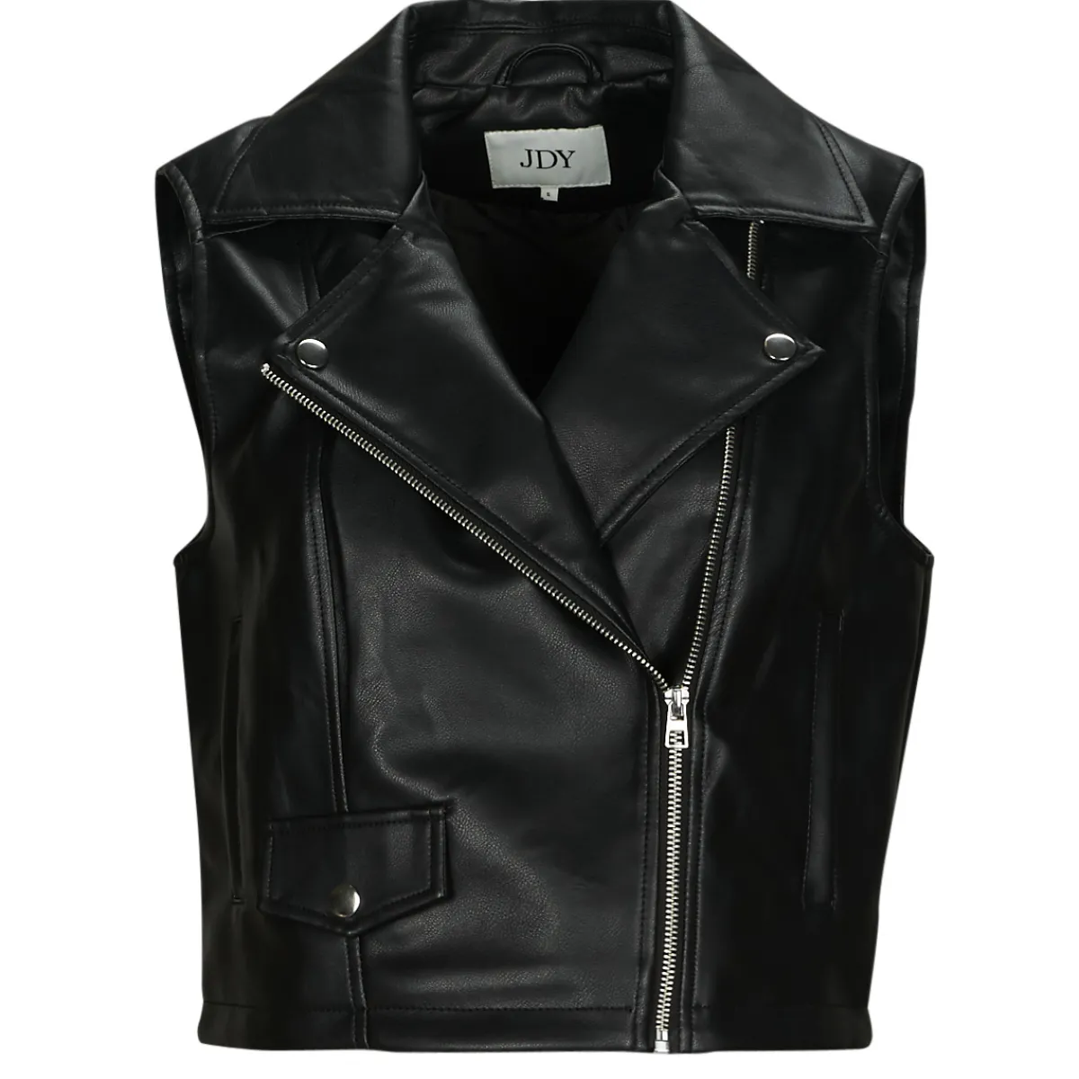 Vestes^JDY - NEWETTA FAUX LEATHER WAISTC. OTW SIE Noir