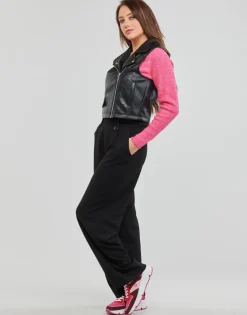 Vestes^JDY - NEWETTA FAUX LEATHER WAISTC. OTW SIE Noir