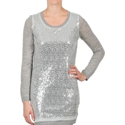 Tops / Blouses^La City - PULL SEQUINS Gris