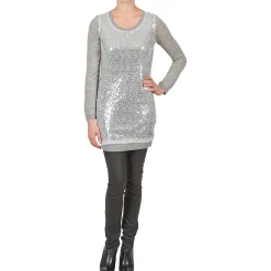 Tops / Blouses^La City - PULL SEQUINS Gris