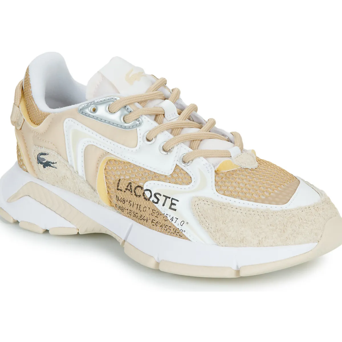 Baskets Mode^Lacoste - L003 Beige