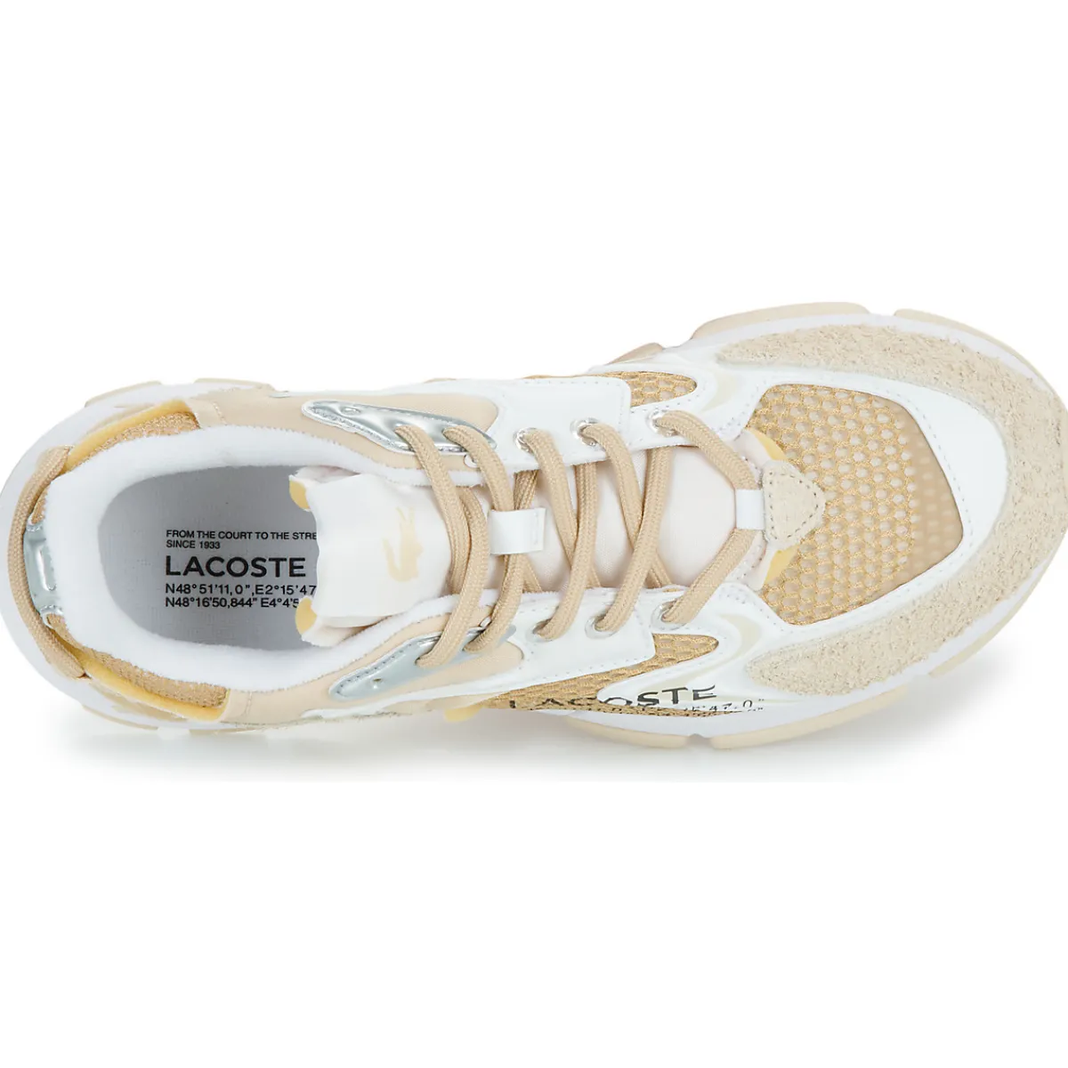 Baskets Mode^Lacoste - L003 Beige