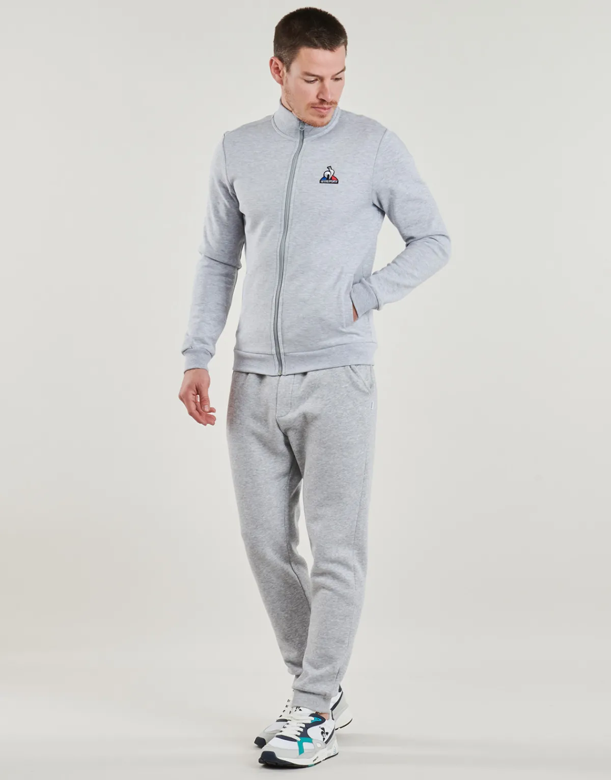 Joggings & Survêtements^Le Coq Sportif - ESS FZ SWEAT N 3 M Grischiné
