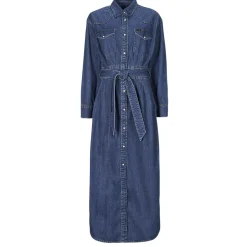 Robes^Lee - BELTED WESTERN DRESS Bleu