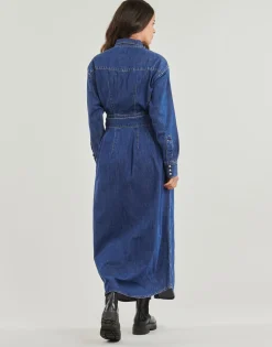 Robes^Lee - BELTED WESTERN DRESS Bleu