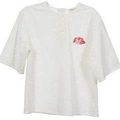 Tops / Blouses^Manoush - FLOWER BADGE Blanc