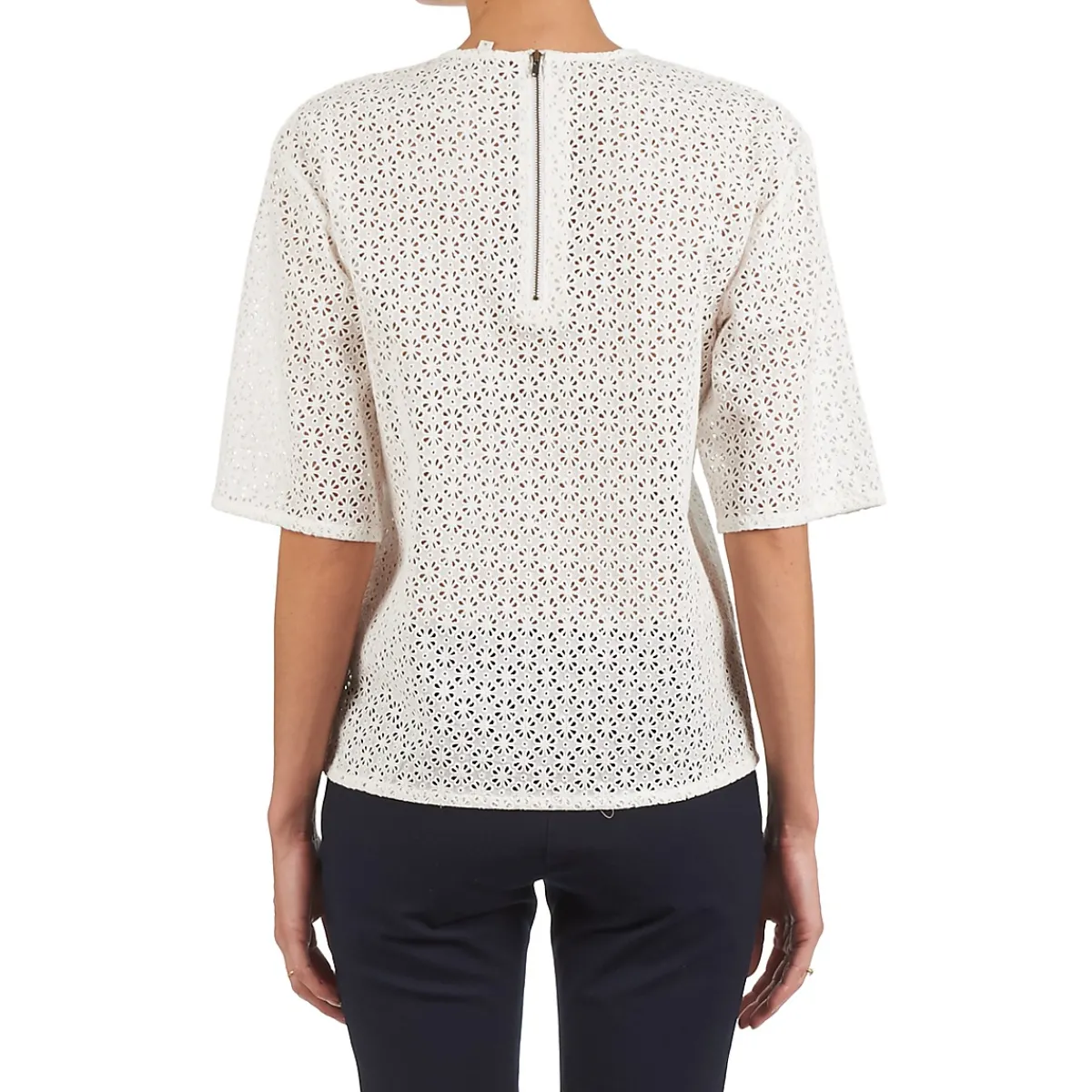Tops / Blouses^Manoush - FLOWER BADGE Blanc