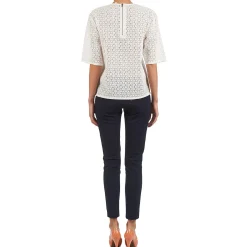 Tops / Blouses^Manoush - FLOWER BADGE Blanc
