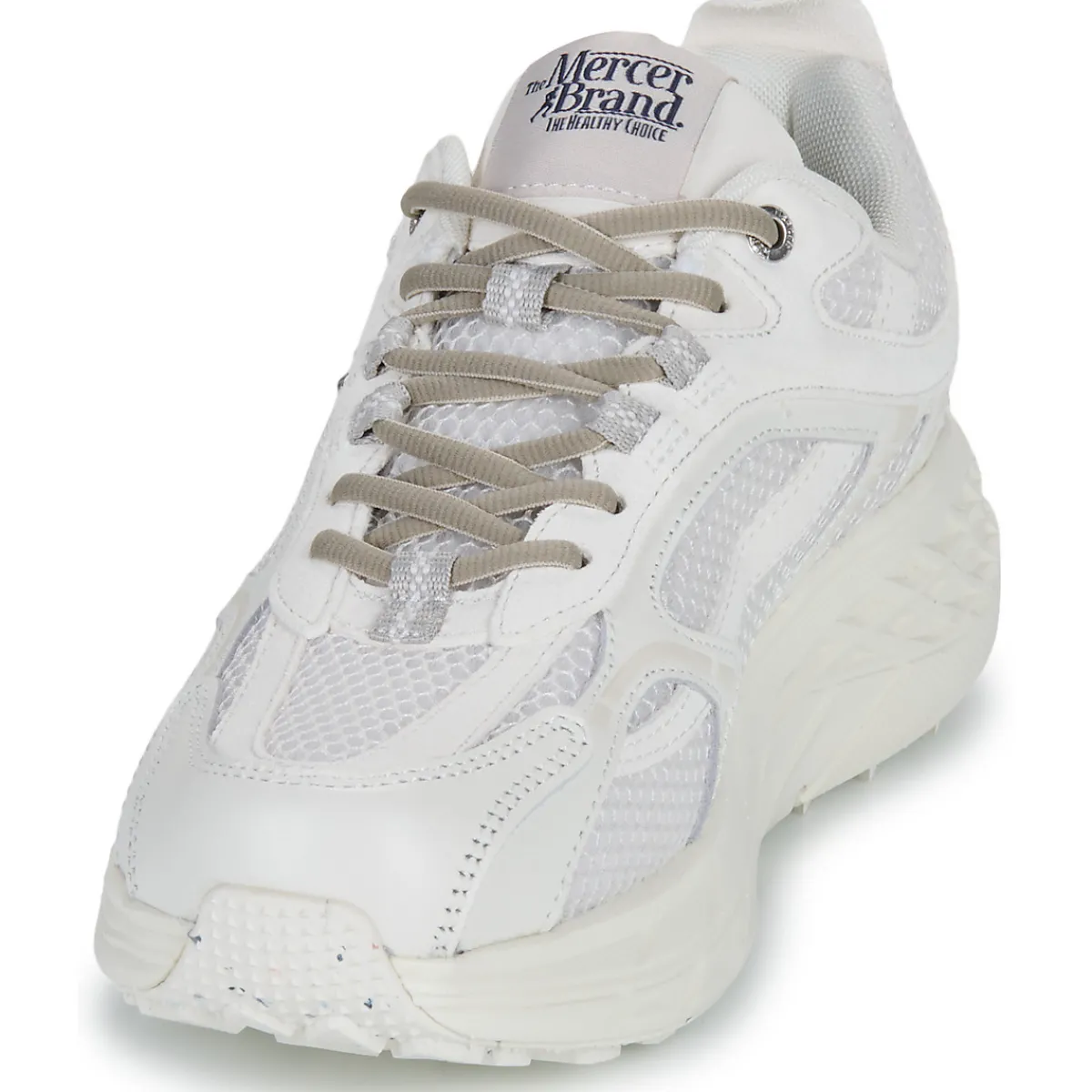 Baskets Mode^Mercer Amsterdam - THE RE RUN MAX SUEDE Blanc