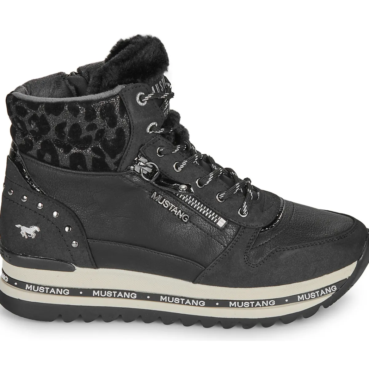 Baskets Mode^Mustang - 1364503 Noir