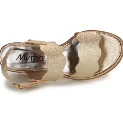 Sandales Et Nu-pieds^Myma - 7745MY02-SAND-TRUNCK-PLATIN=7745MYXX-CUIR-FOULONNE-TRUNK-PLATINE Doré
