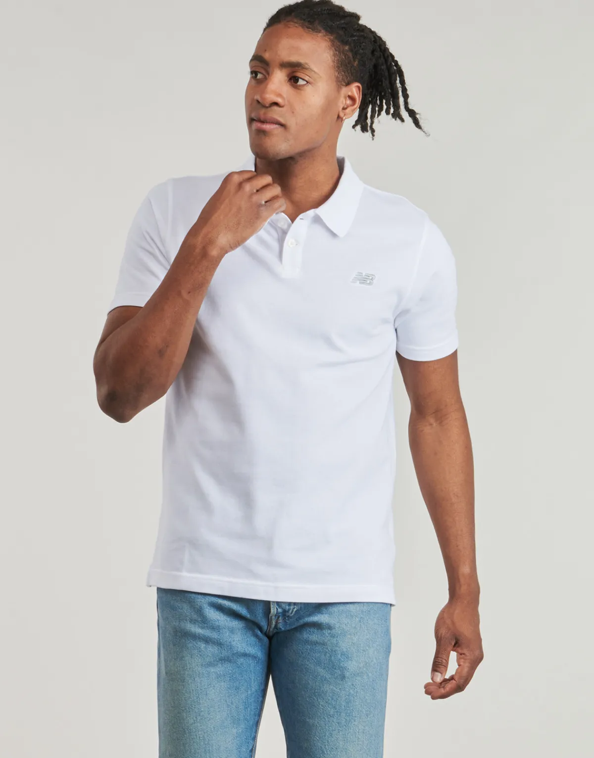 T-shirts & Polos^New Balance - COTTON PIQUE POLO Blanc