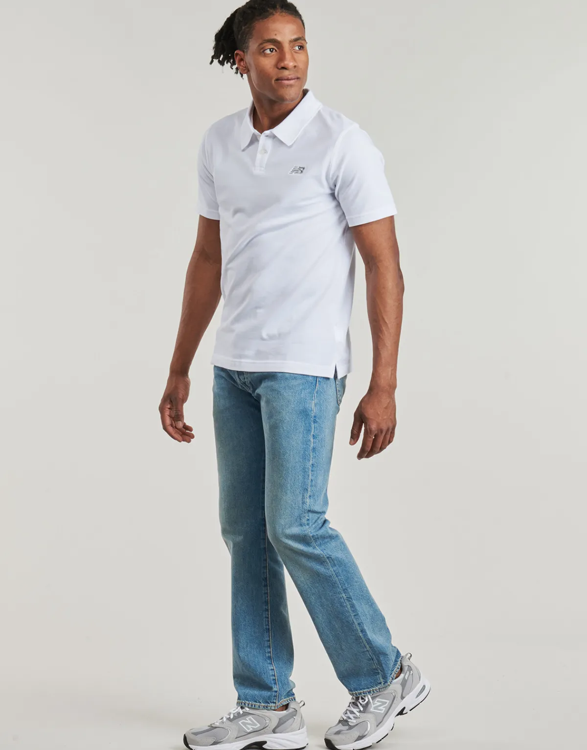 T-shirts & Polos^New Balance - COTTON PIQUE POLO Blanc
