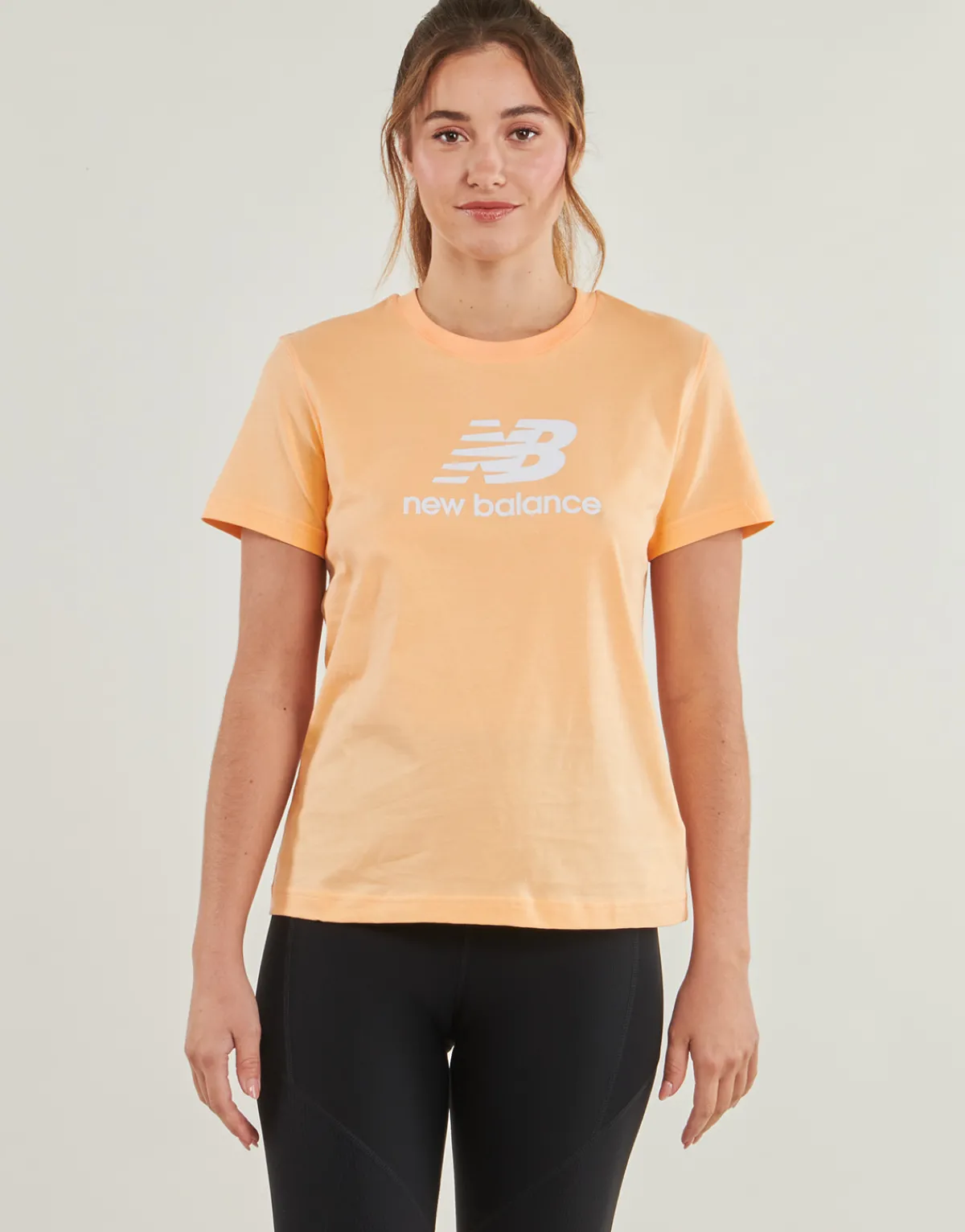 T-shirts & Polos^New Balance - LOGO JERSEY TEE Corail
