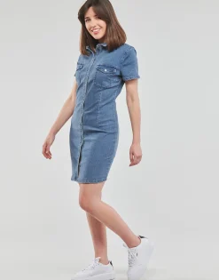 Robes^Noisy May - NMJOY  S/S DRESS MB NOOS BleuMedium