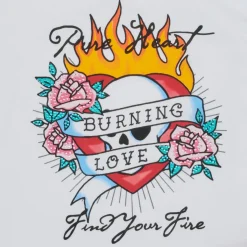 T-shirts & Polos^Only - KOGALICE-REG-S/S-BURNING-TOP-BOX-JRS Blanc
