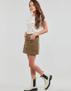 Jupes^Only - ONLAMAZING HW CORD SKIRT PNT Marron