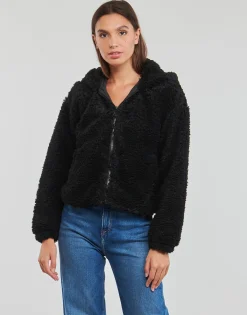 Vestes^Only - ONLELLIE SHERPA HOODED JACKET CC  OTW Noir