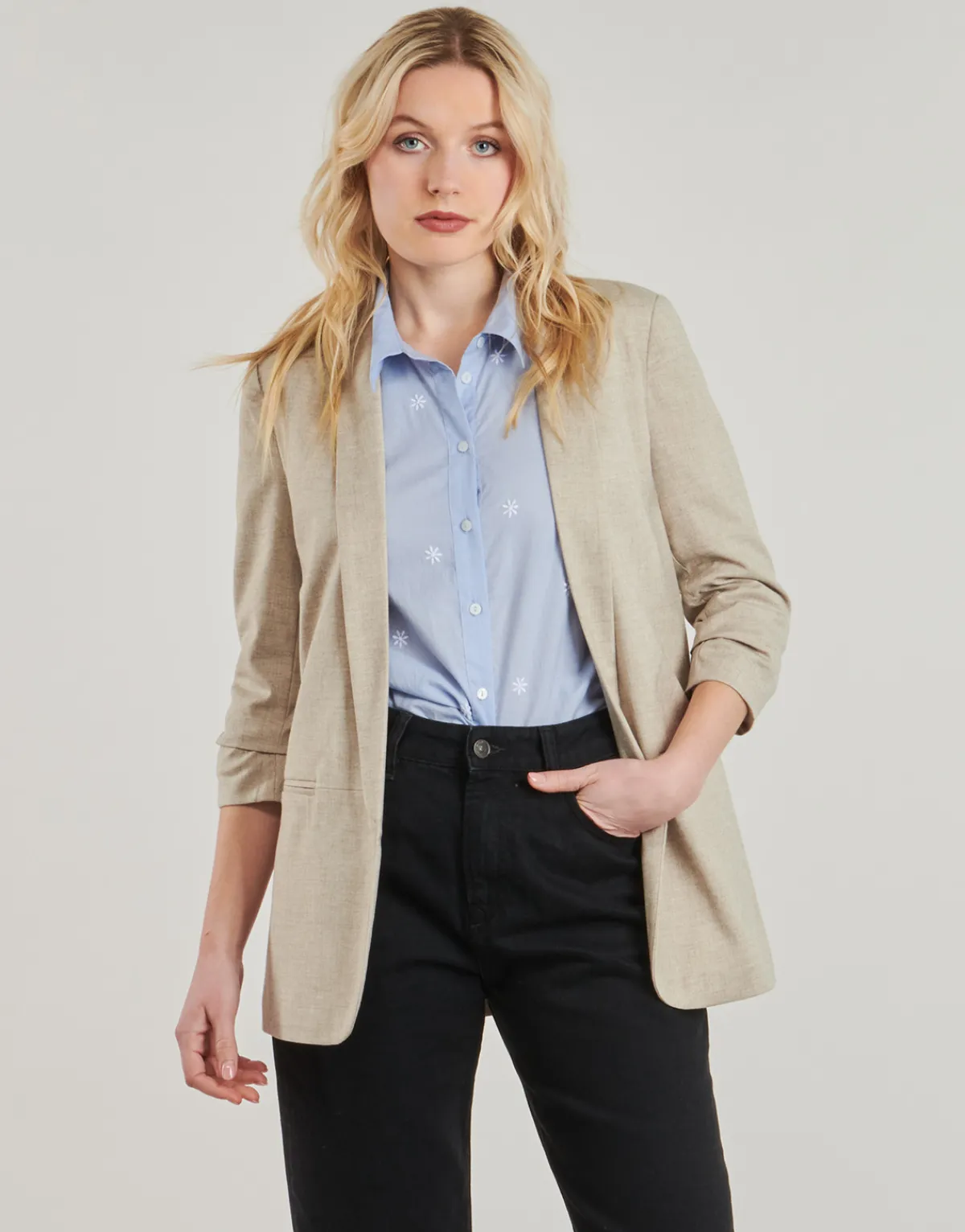 Vestes^Only - ONLELLY 3/4 LIFE Beige