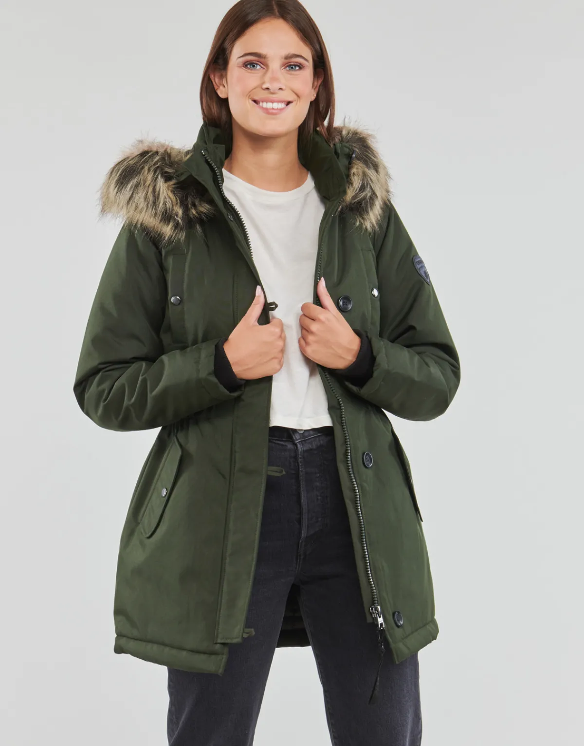 Manteaux^Only - ONLIRIS FUR WINTER PARKA CC OTW Kaki