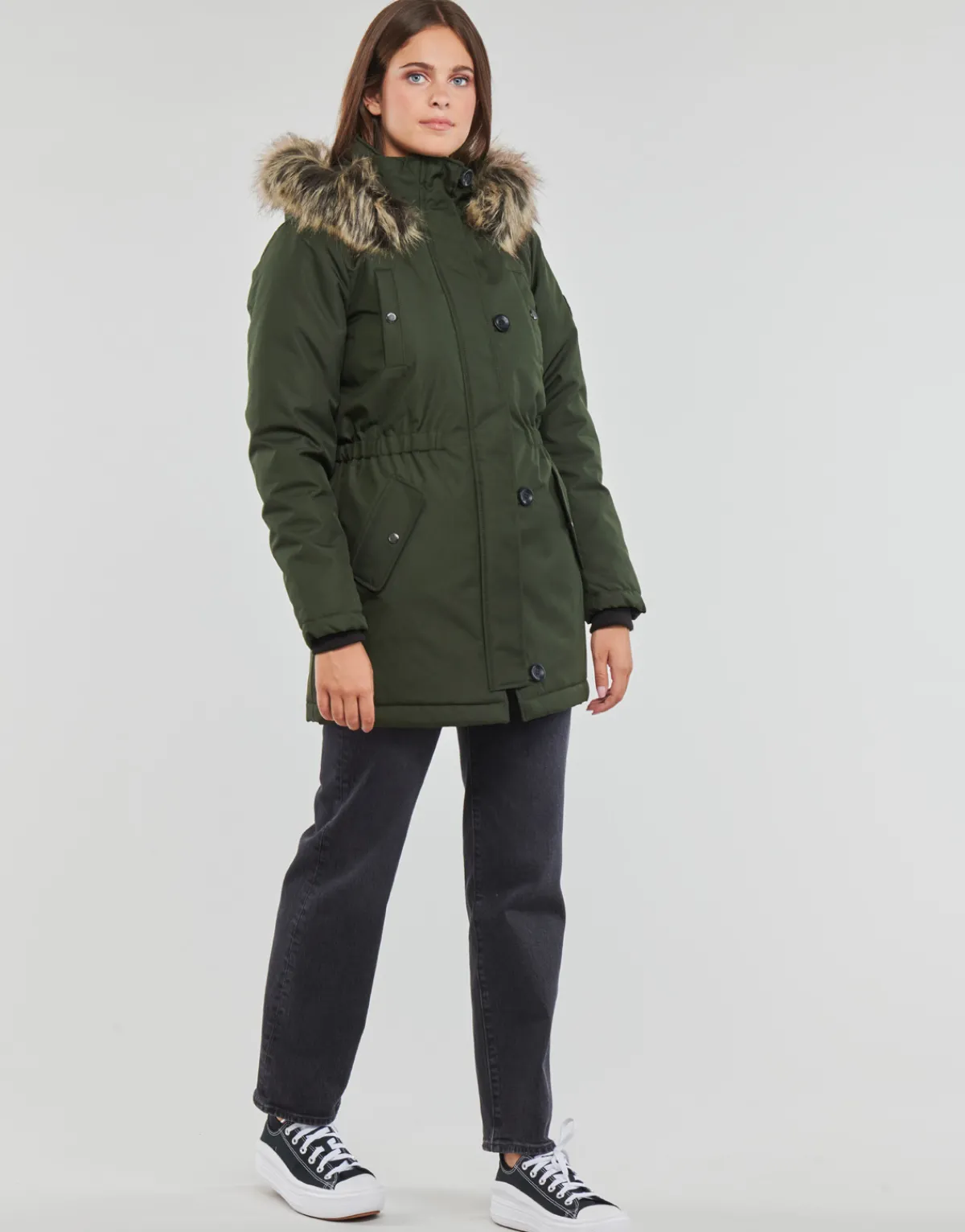 Manteaux^Only - ONLIRIS FUR WINTER PARKA CC OTW Kaki