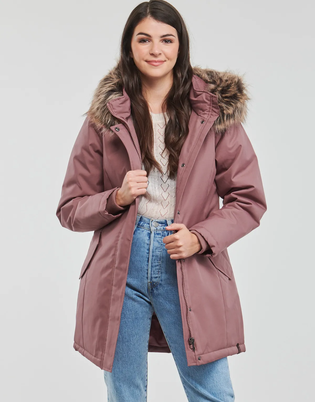 Manteaux^Only - ONLKATY PARKA COAT CC OTW Vieuxrose